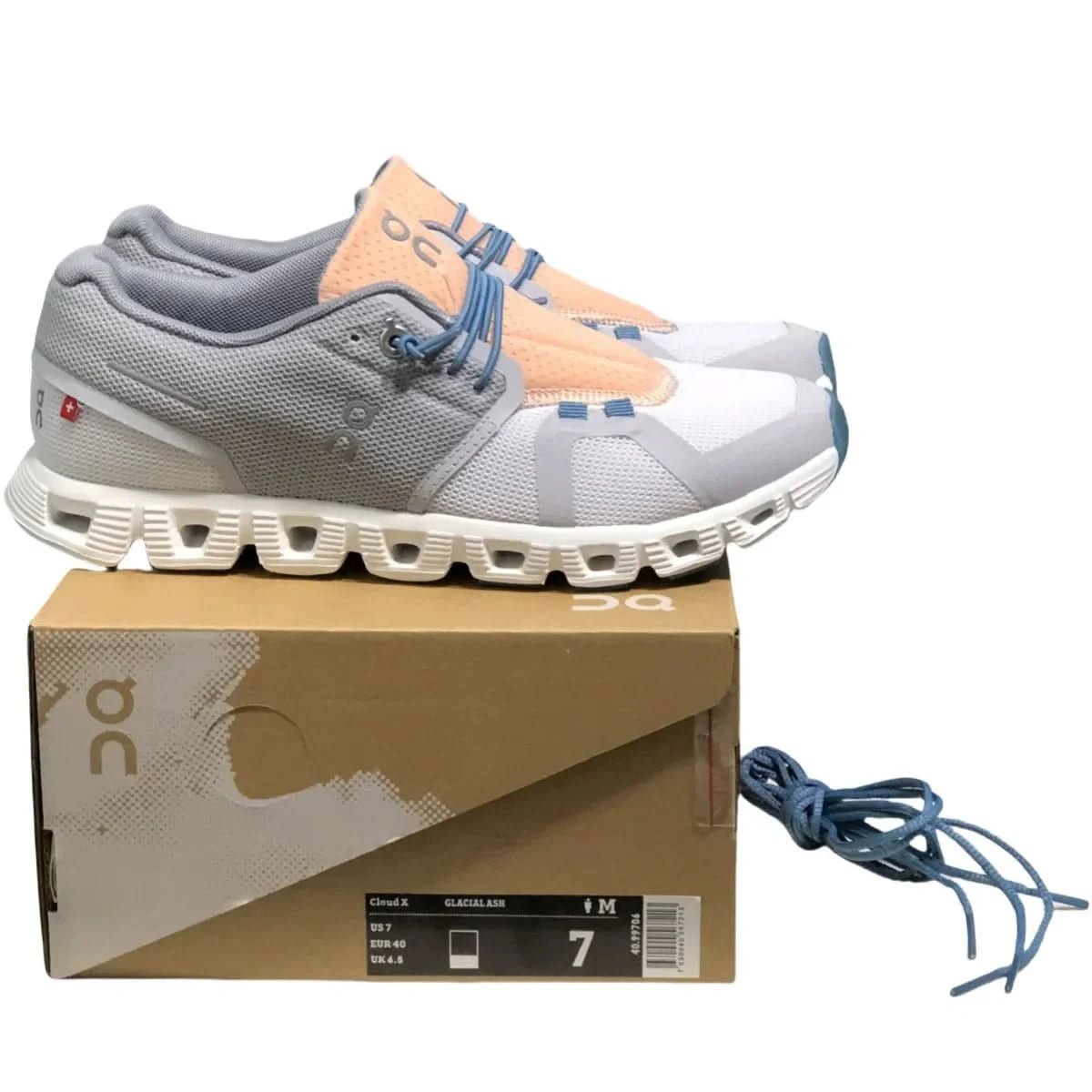 On Cloud 5 Men's Glacier grey/natural white - Onsrunners