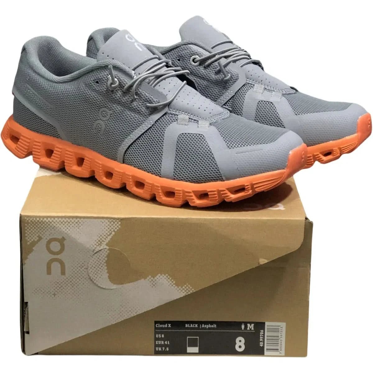 On Cloud 5 Men's Gray Orange/zinc gray burnt orange - Onsrunners