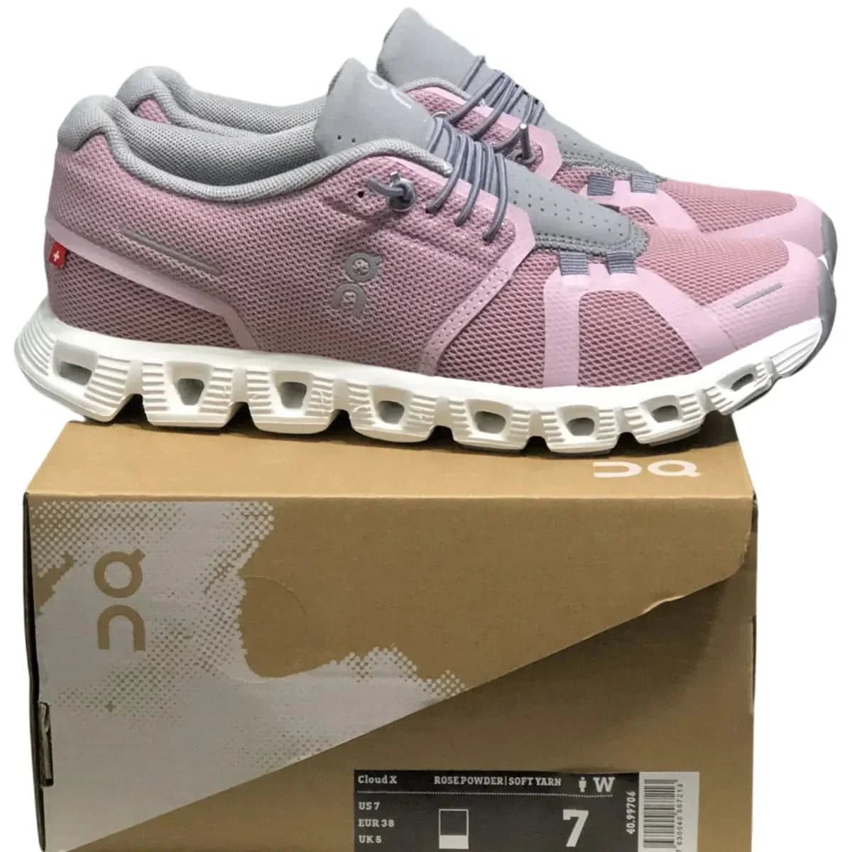 On Cloud 5 Men's Lily powder/fog white - Onsrunners