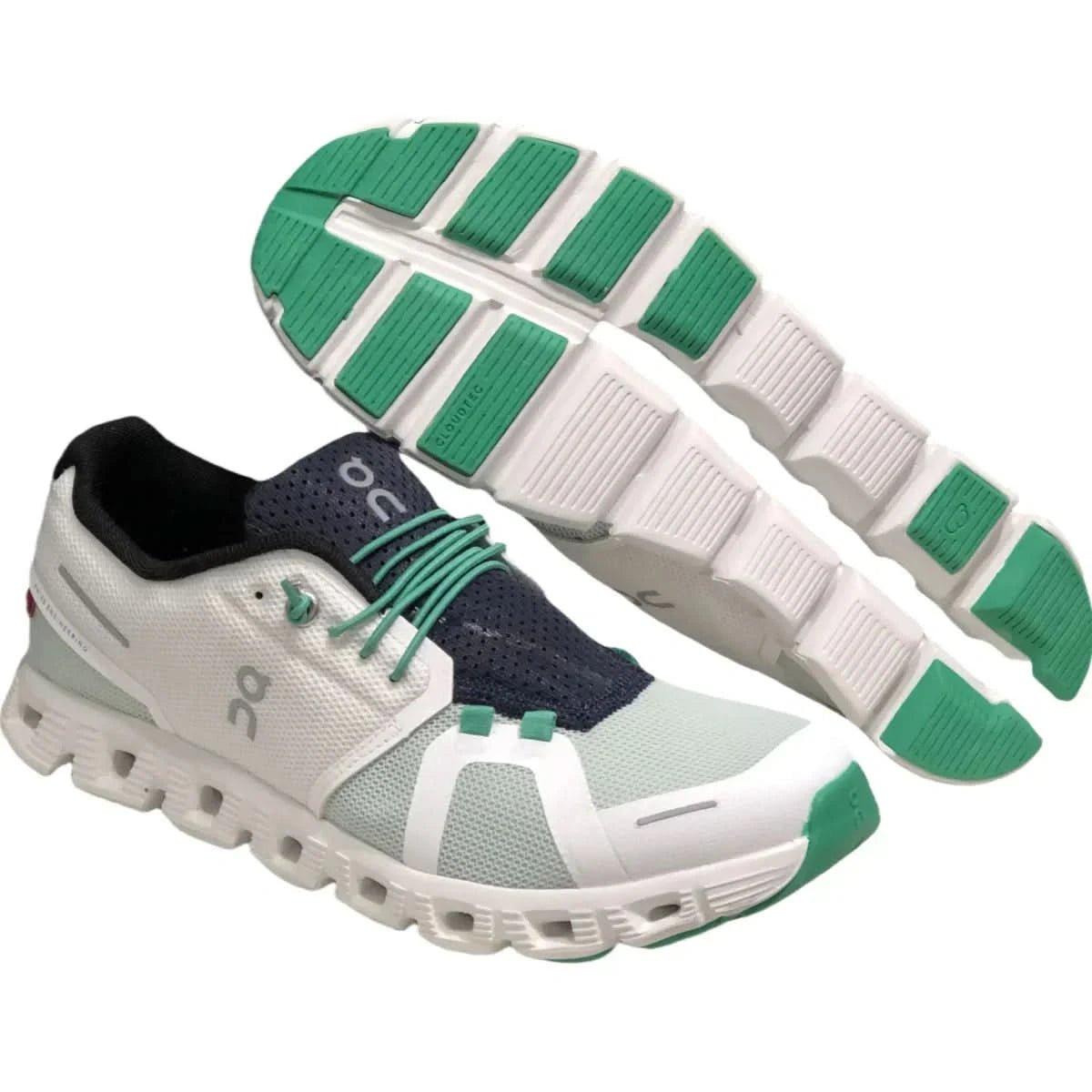 On Cloud 5 Men's White Stream Green - Onsrunners