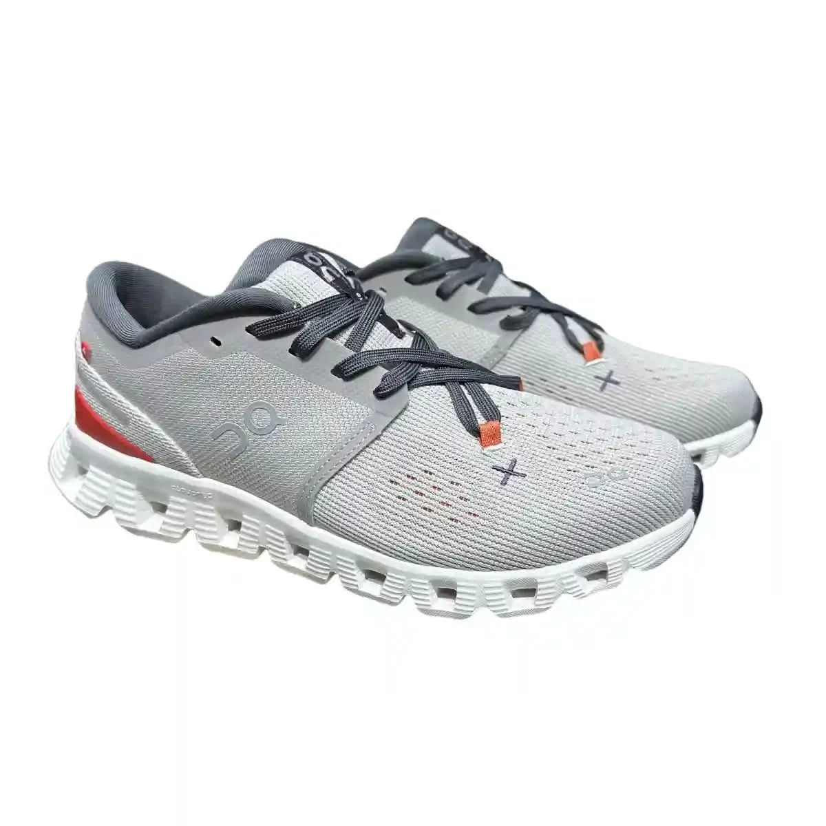 On Cloud X4 Men's Silver/Orange - Red - Onsrunners