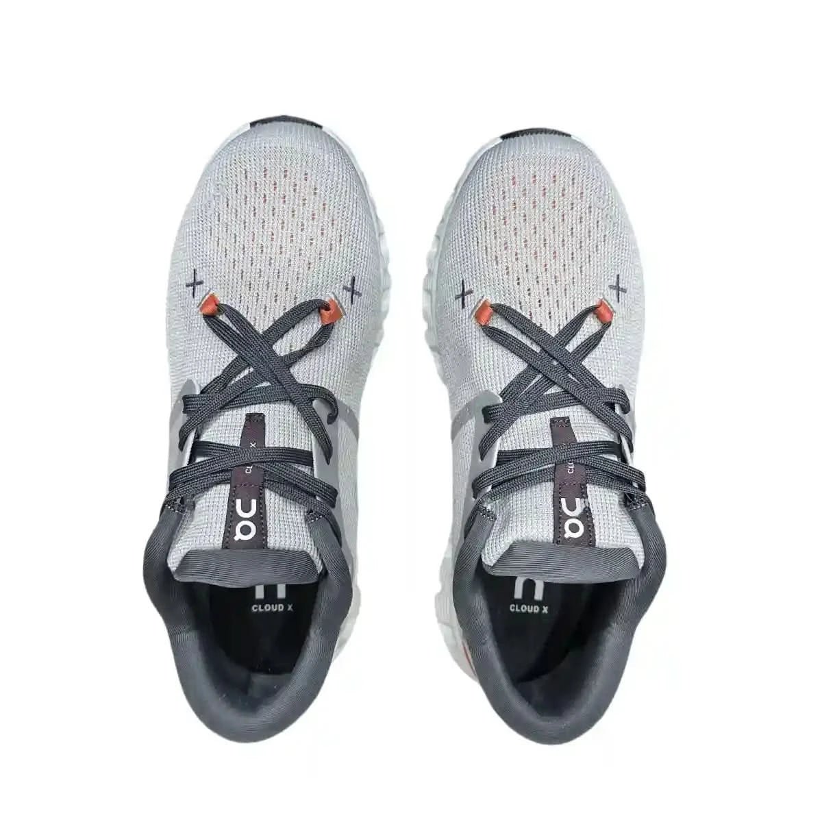 On Cloud X4 Men's Silver/Orange - Red - Onsrunners