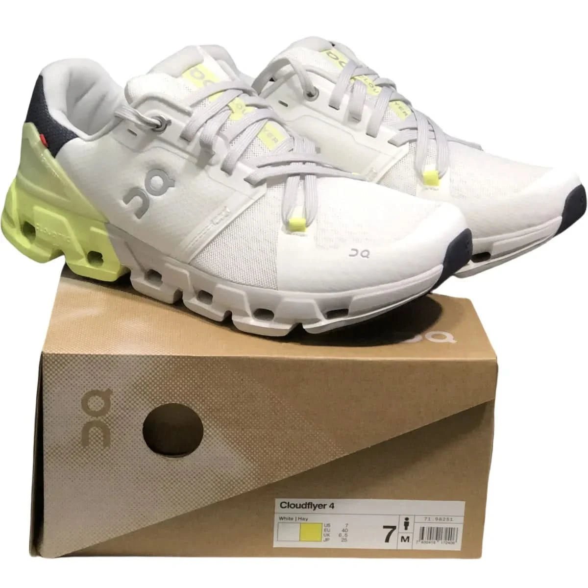 On Cloudflyer 4 Women's White/Yellow - Onsrunners