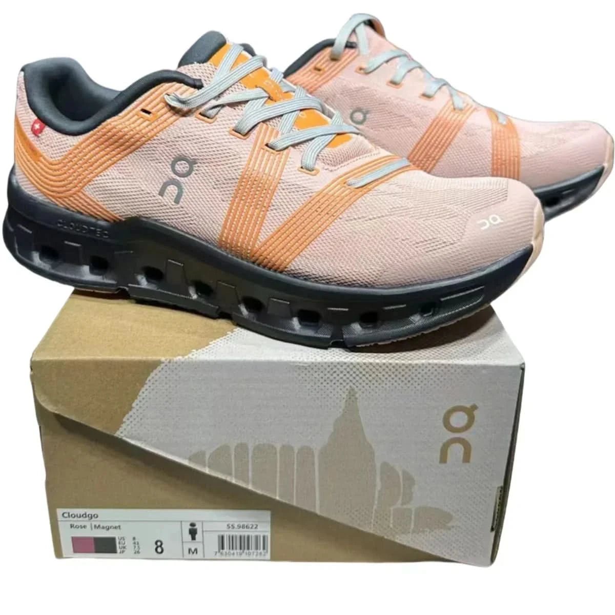 On Cloudgo Women's Rose powder magnetic/lime - Onsrunners