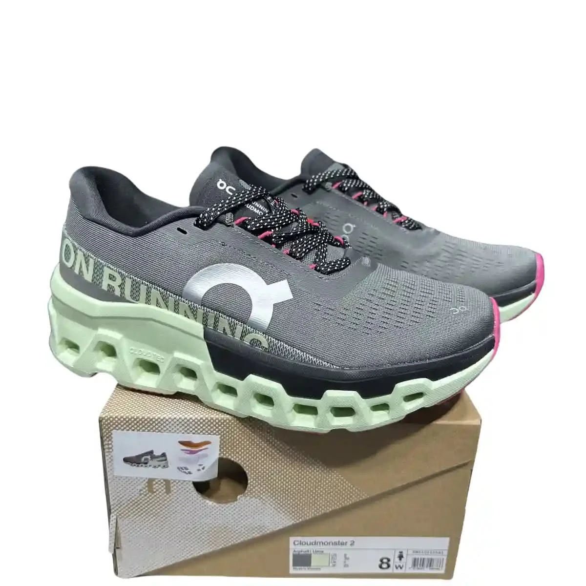 On Cloudmonster 2 Women's Almond/Lima Bean Green - Onsrunners