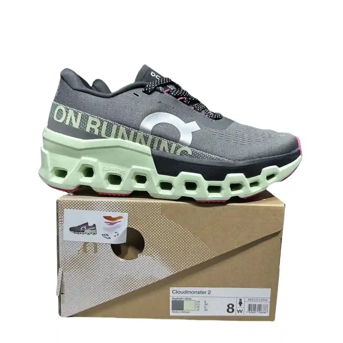 On Cloudmonster 2 Women's Almond/Lima Bean Green - Onsrunners