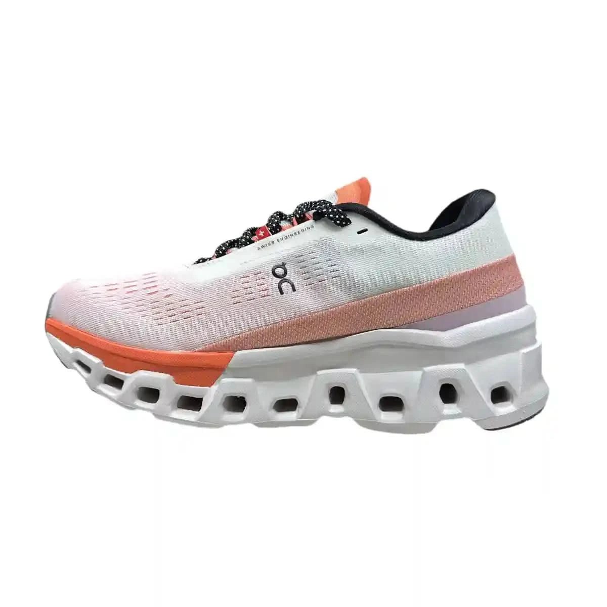 On Cloudmonster 2 Women's White/Tangerine Red - Onsrunners
