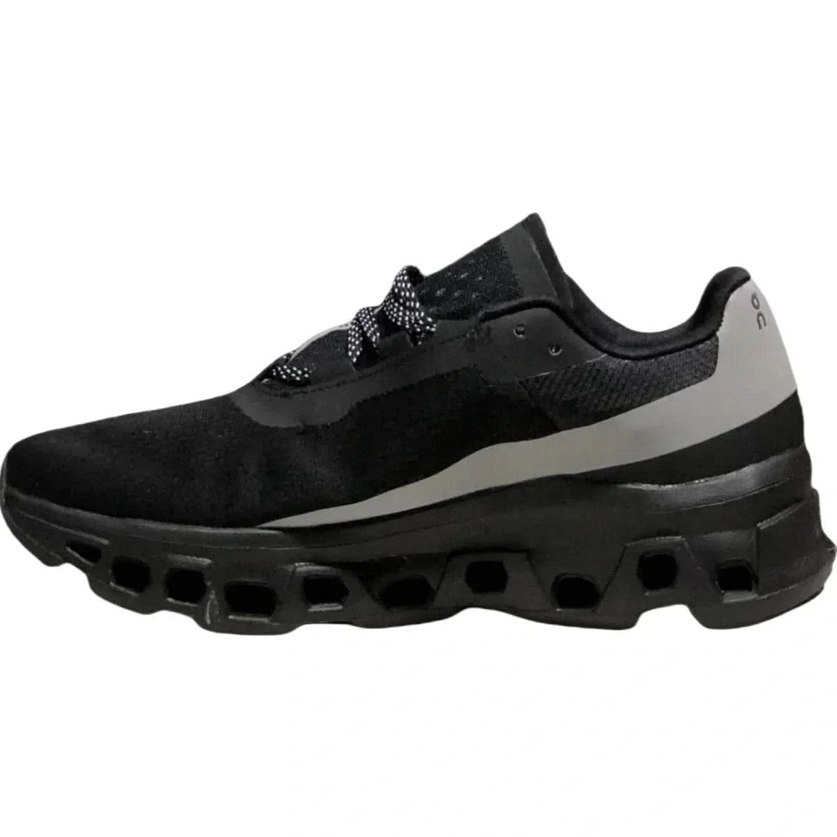 On Cloudmonster Men's Black/Silver - Onsrunners