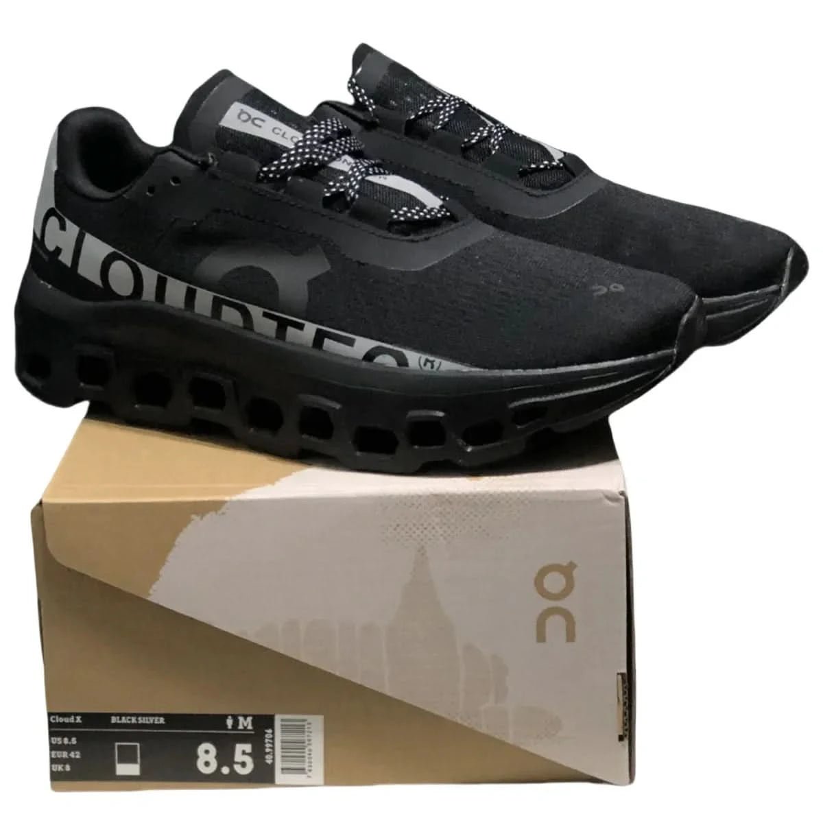 On Cloudmonster Men's Black/Silver - Onsrunners