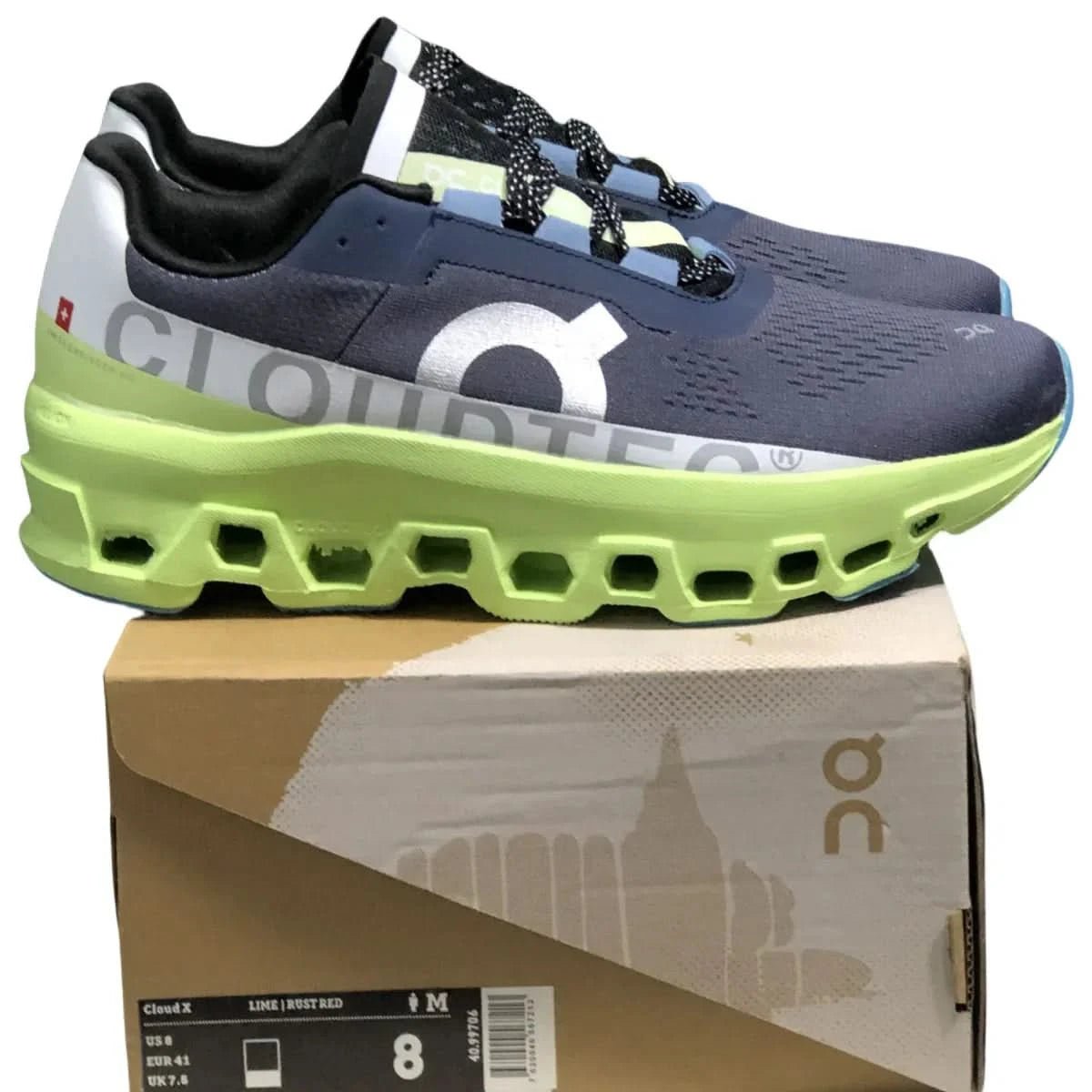 On Cloudmonster Men's Green/Blue - Onsrunners