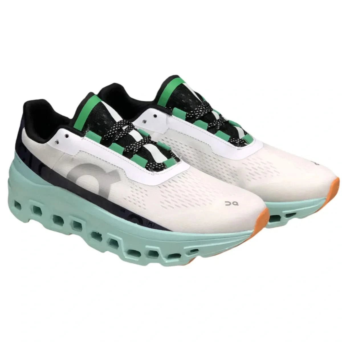On Cloudmonster Men's White/Green - Onsrunners