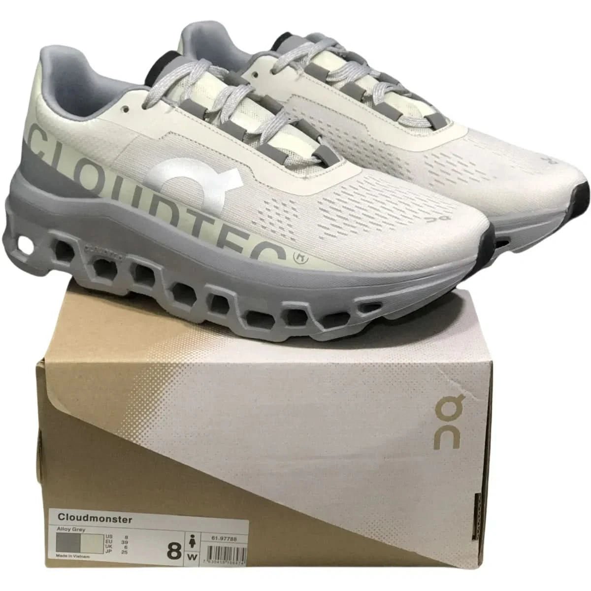 On Cloudmonster Men's White/Grey - Onsrunners