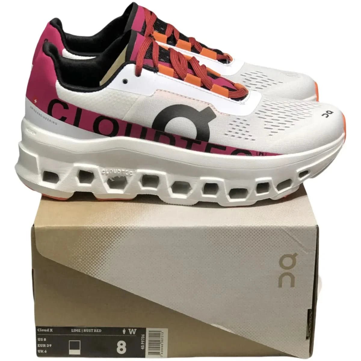 On Cloudmonster Men's White/Pink - Onsrunners