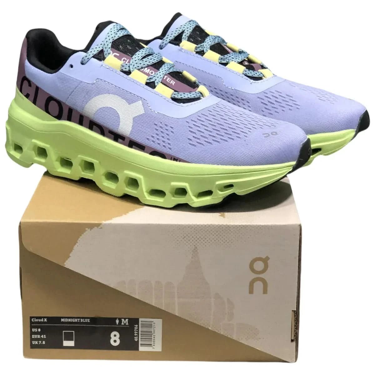 On Cloudmonster Women's Green/Blue - Onsrunners