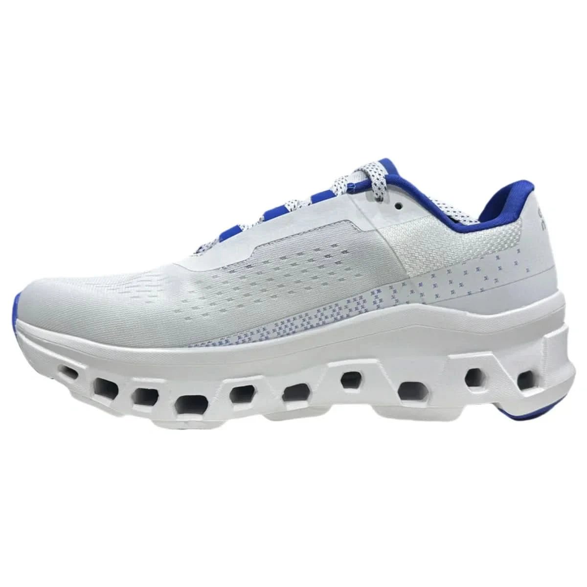 On Cloudmonster Women's White/Blue - Onsrunners