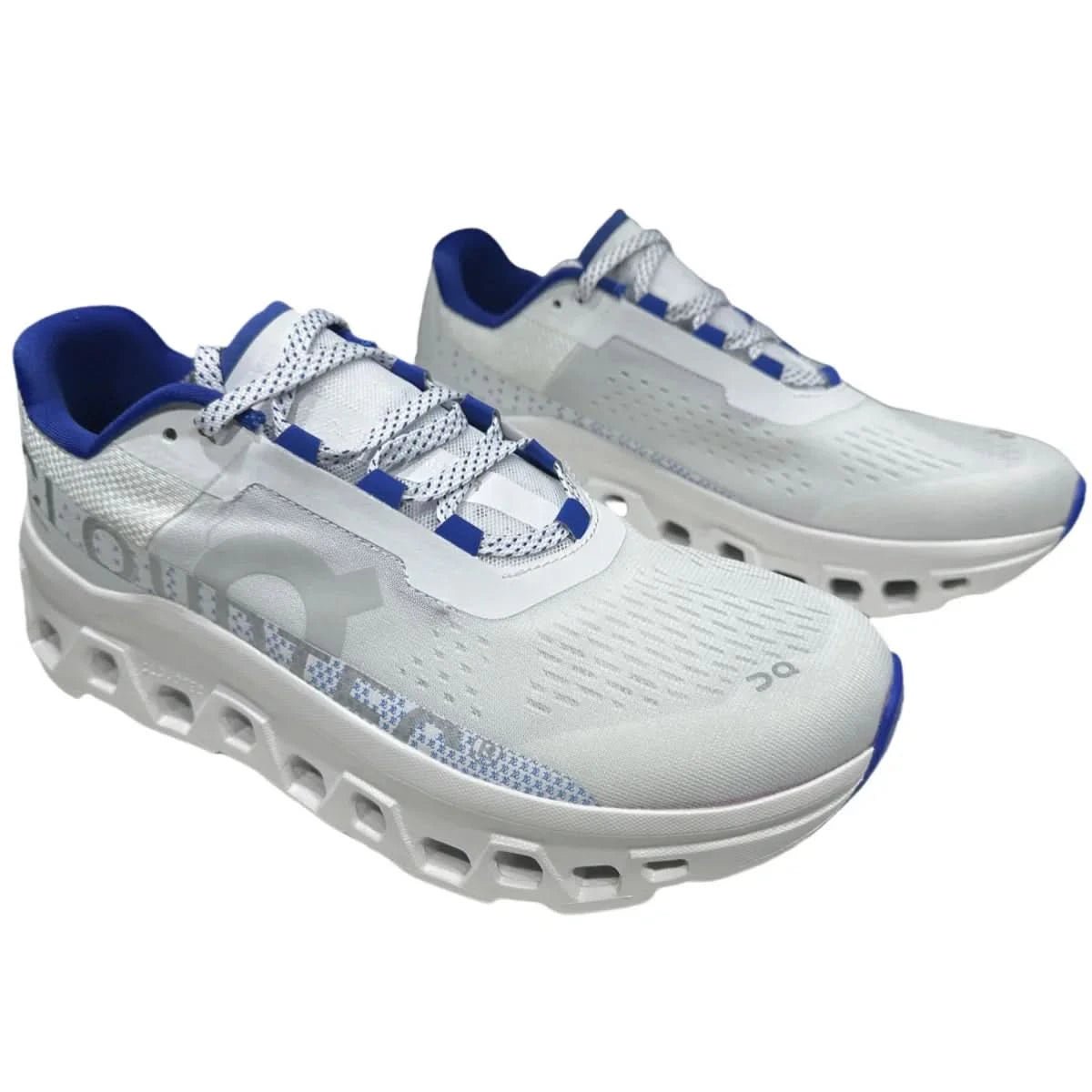 On Cloudmonster Women's White/Blue - Onsrunners