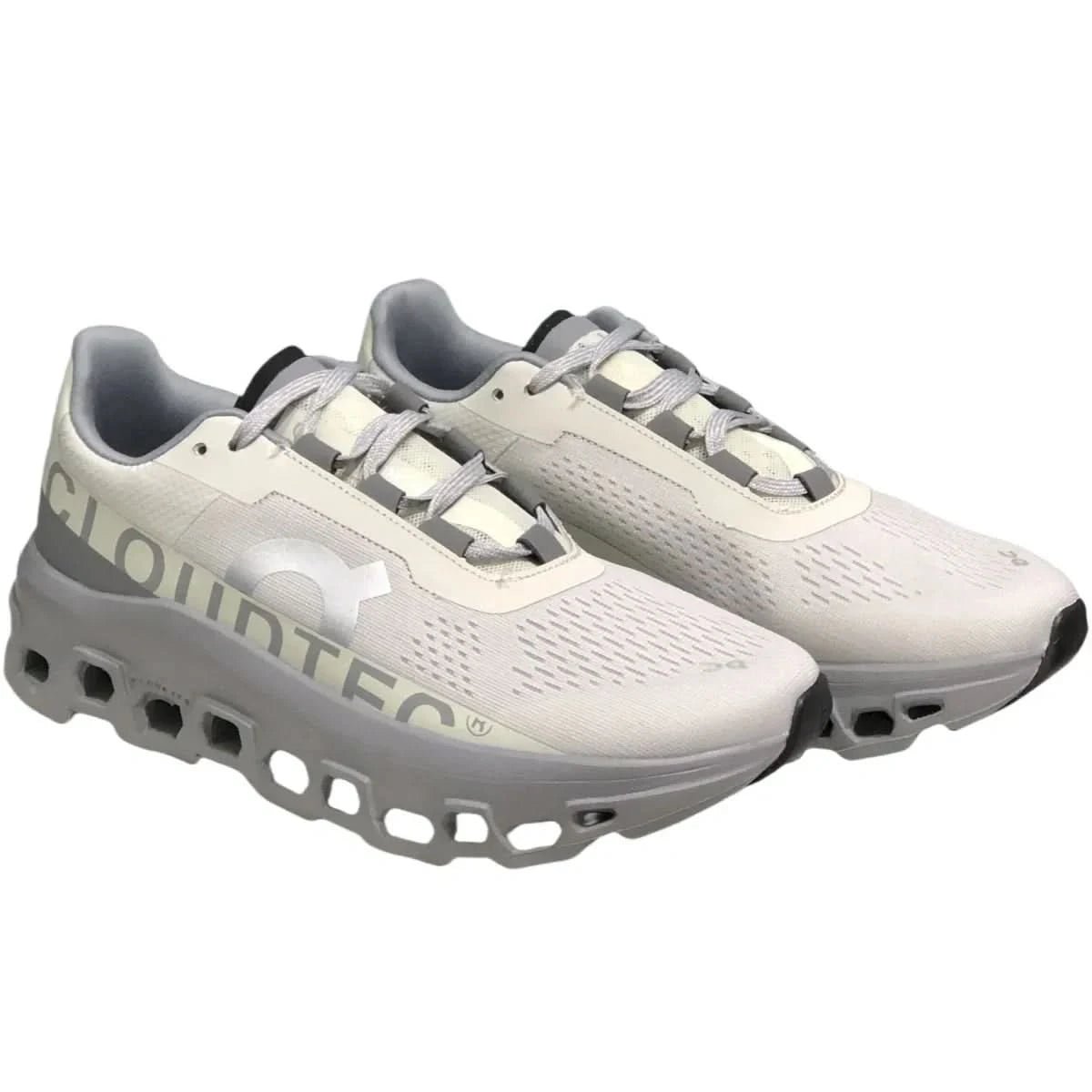 On Cloudmonster Women's White/Grey - Onsrunners