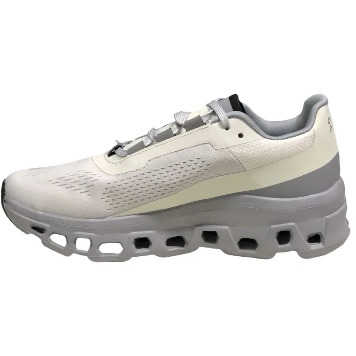 On Cloudmonster Women's White/Grey - Onsrunners