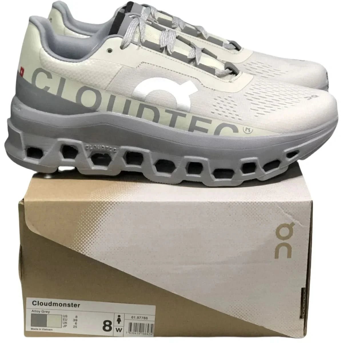 On Cloudmonster Women's White/Grey - Onsrunners