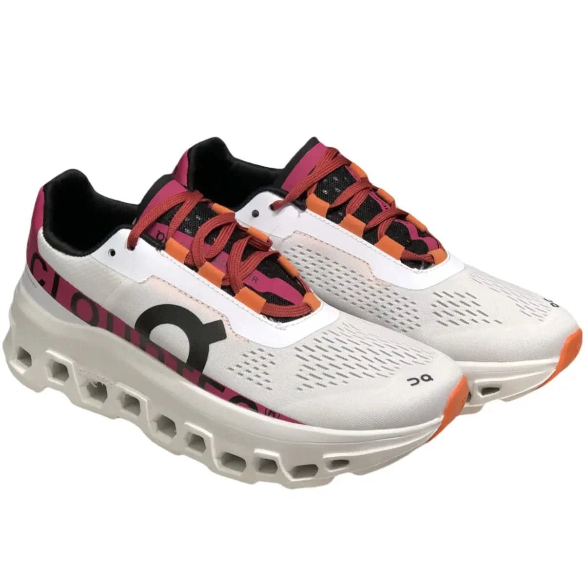 On Cloudmonster Women's White/Pink - Onsrunners