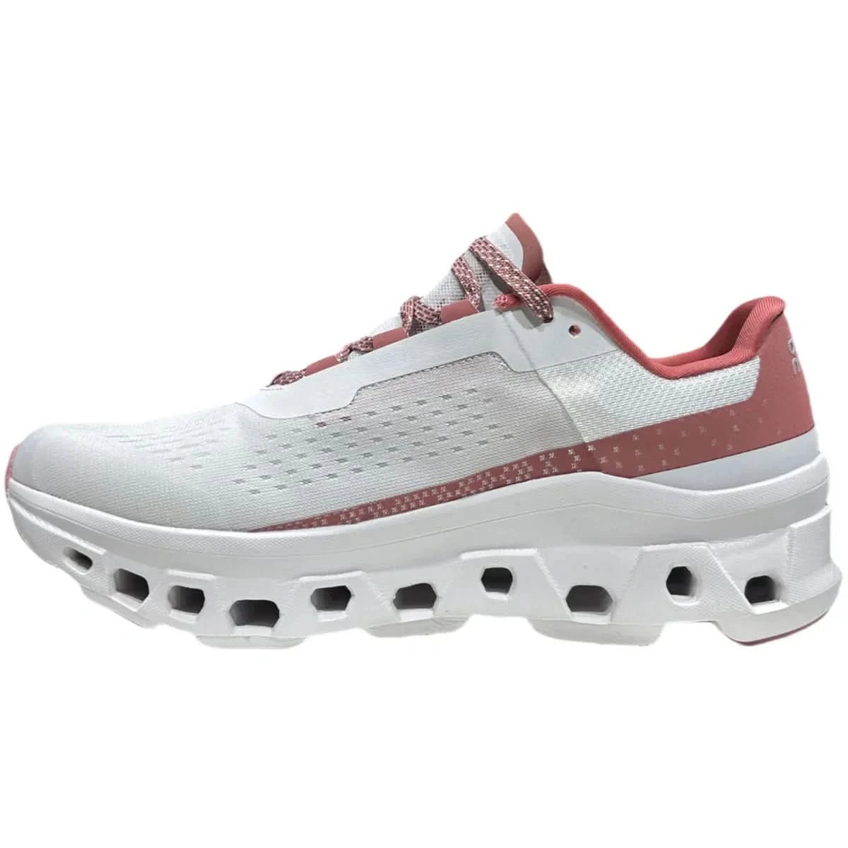 On Cloudmonster Women's White/Red - Onsrunners