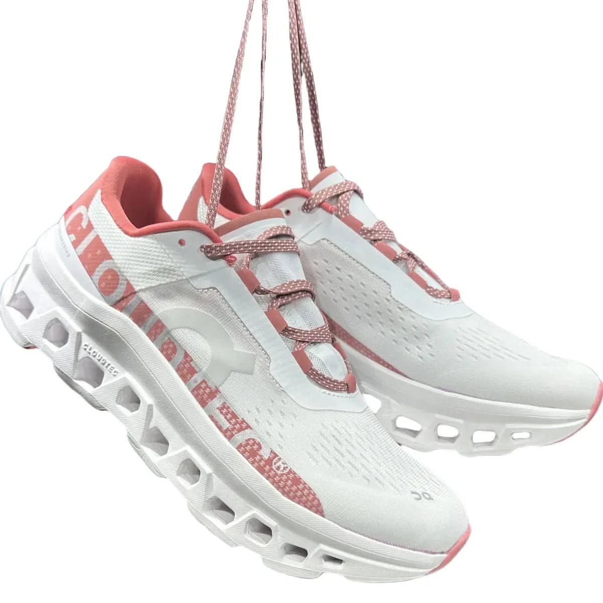 On Cloudmonster Women's White/Red - Onsrunners