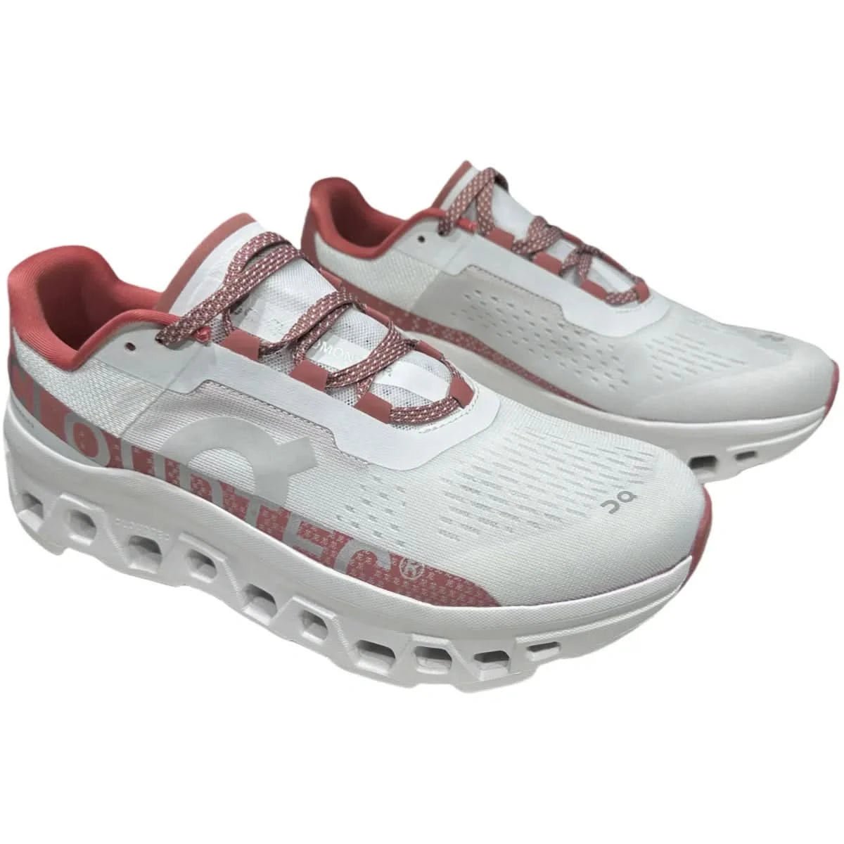 On Cloudmonster Women's White/Red - Onsrunners