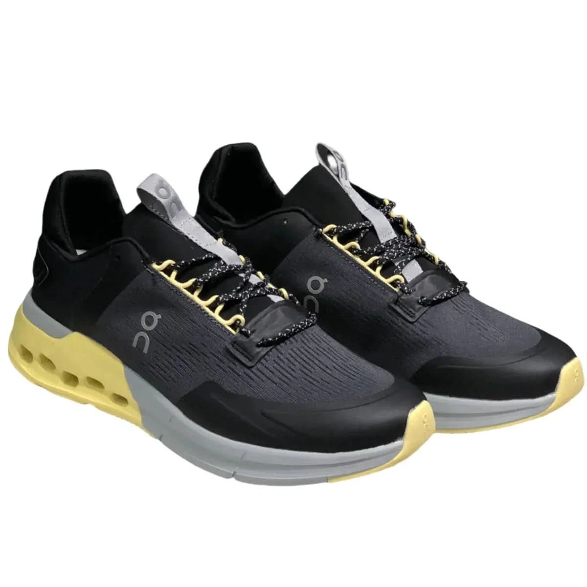 On Cloudnova Flux Women's Black/Yellow - Onsrunners