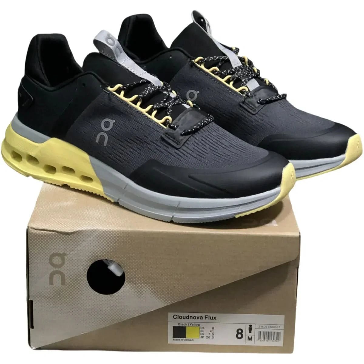 On Cloudnova Flux Women's Black/Yellow - Onsrunners