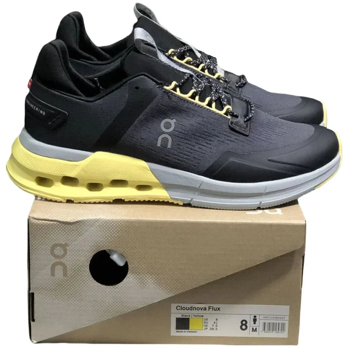 On Cloudnova Flux Women's Black/Yellow - Onsrunners