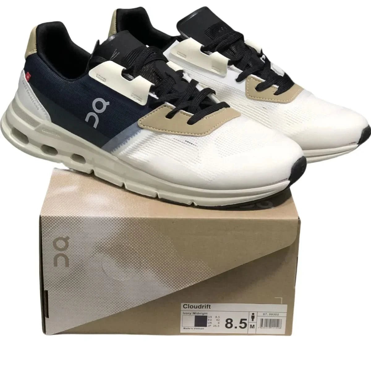 On Cloudrift Women's Lvory White/Midnight Black - Onsrunners