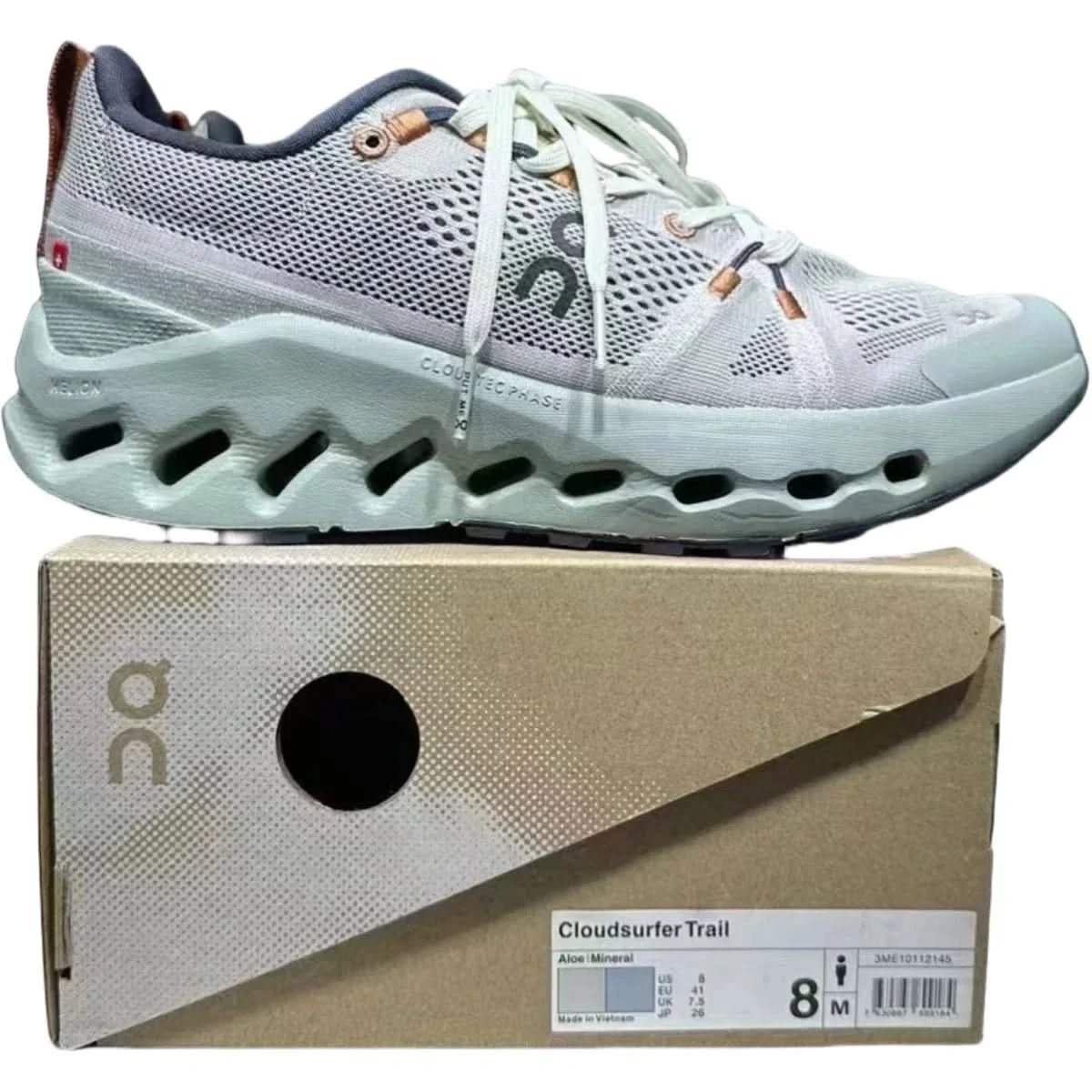 On Cloudsurfer Trail Waterproof Men's Gray/Green - Onsrunners