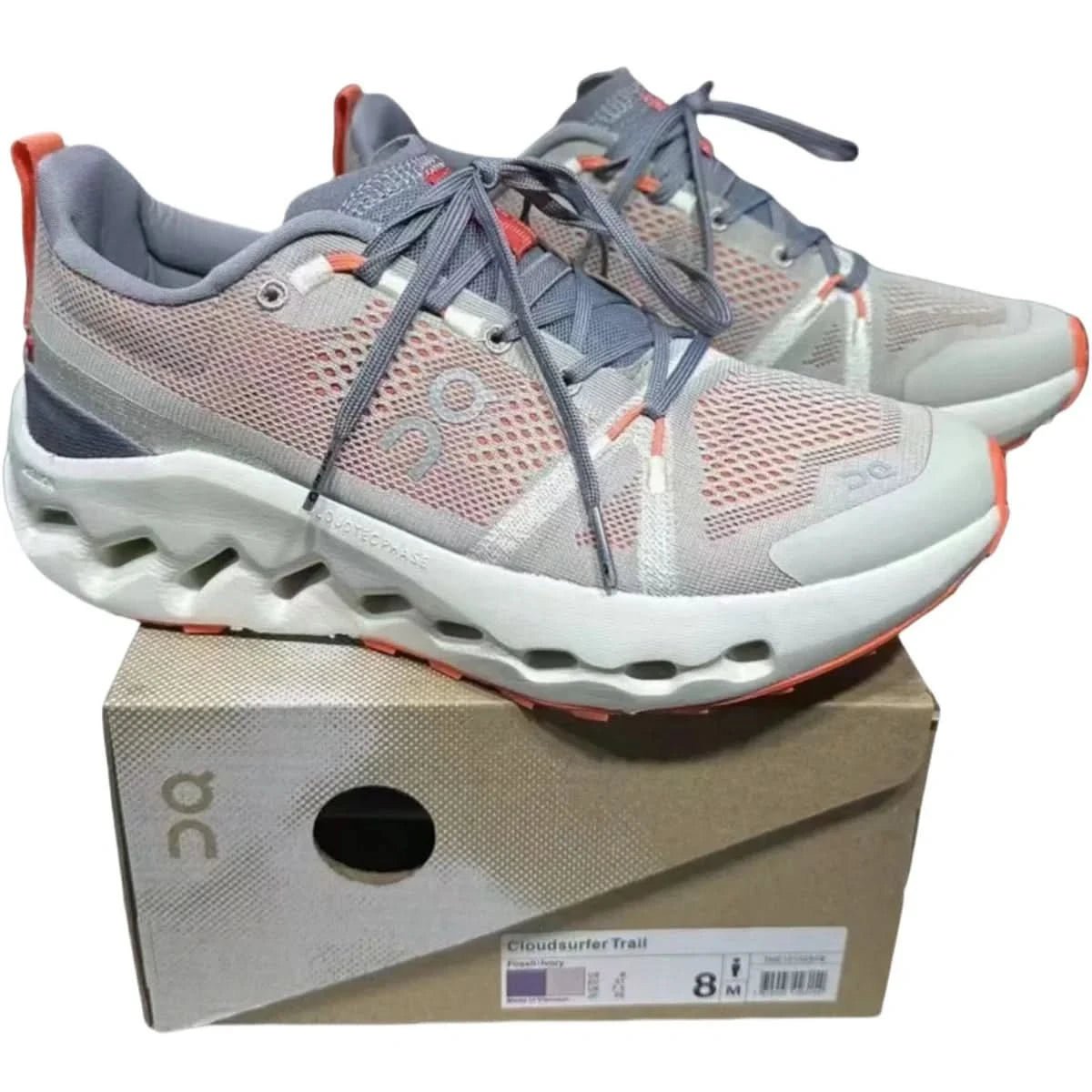 On Cloudsurfer Trail Waterproof Men's Gray/White - Onsrunners
