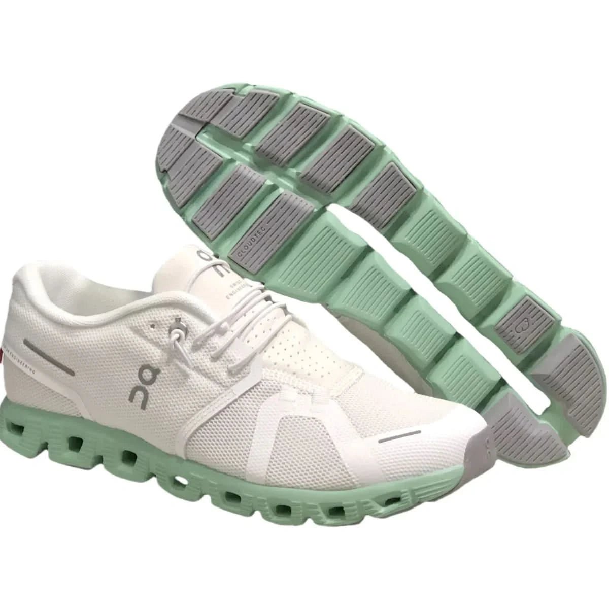 On Cloud 5 Men's Undyed White Stream Green - Onsrunners