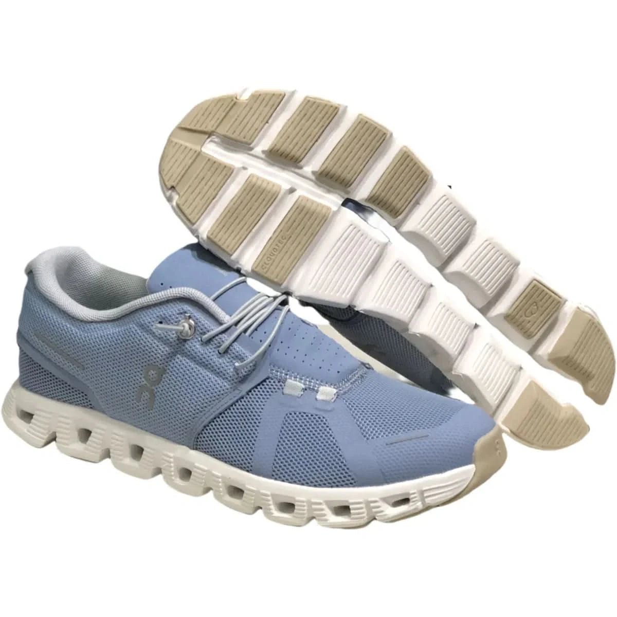 On Cloud 5 Women's Light Grayish Blue White - Onsrunners
