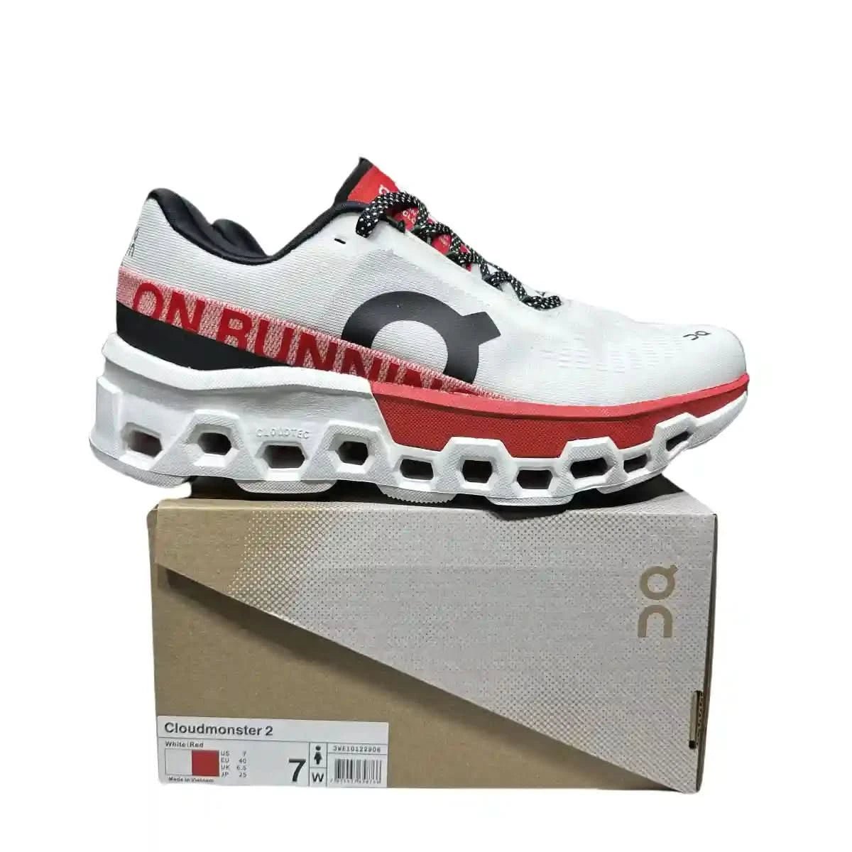 On Cloudmonster 2 Women's White/Red - Onsrunners