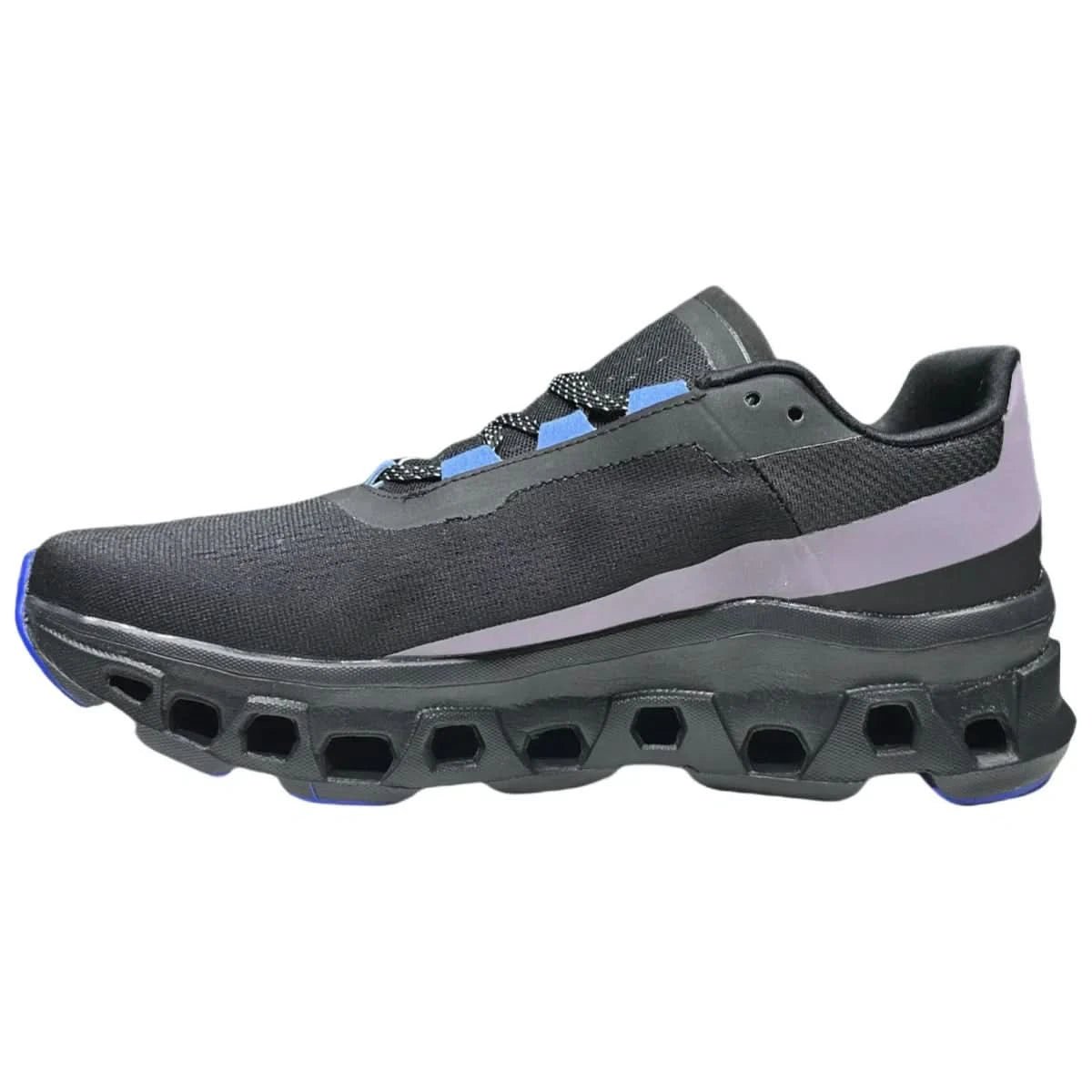 On Cloudmonster Men's Black/Blue - Onsrunners
