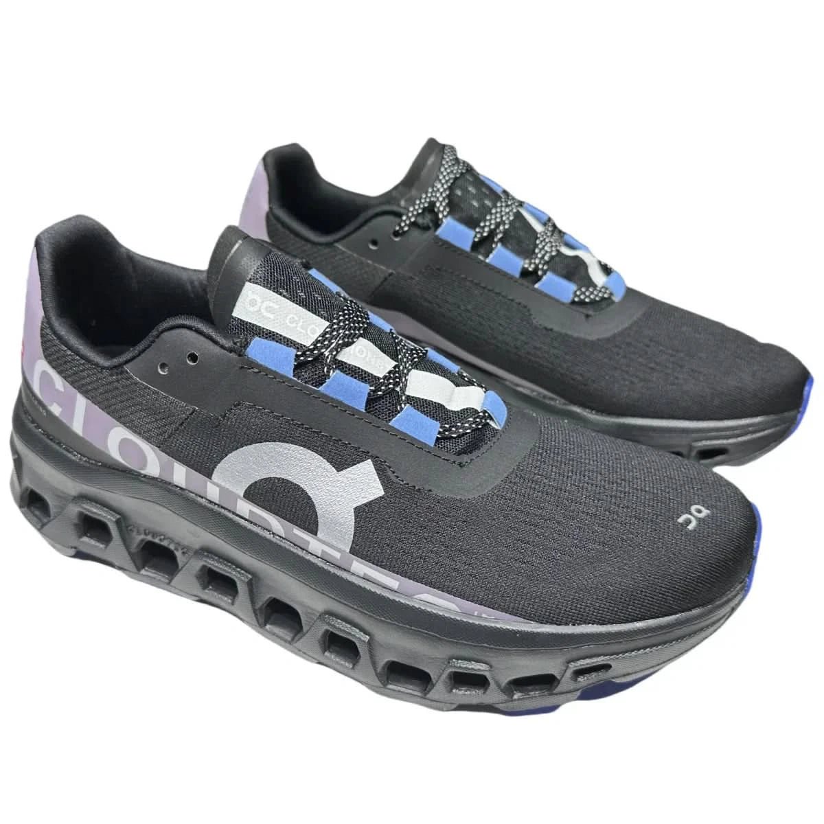 On Cloudmonster Men's Black/Blue - Onsrunners