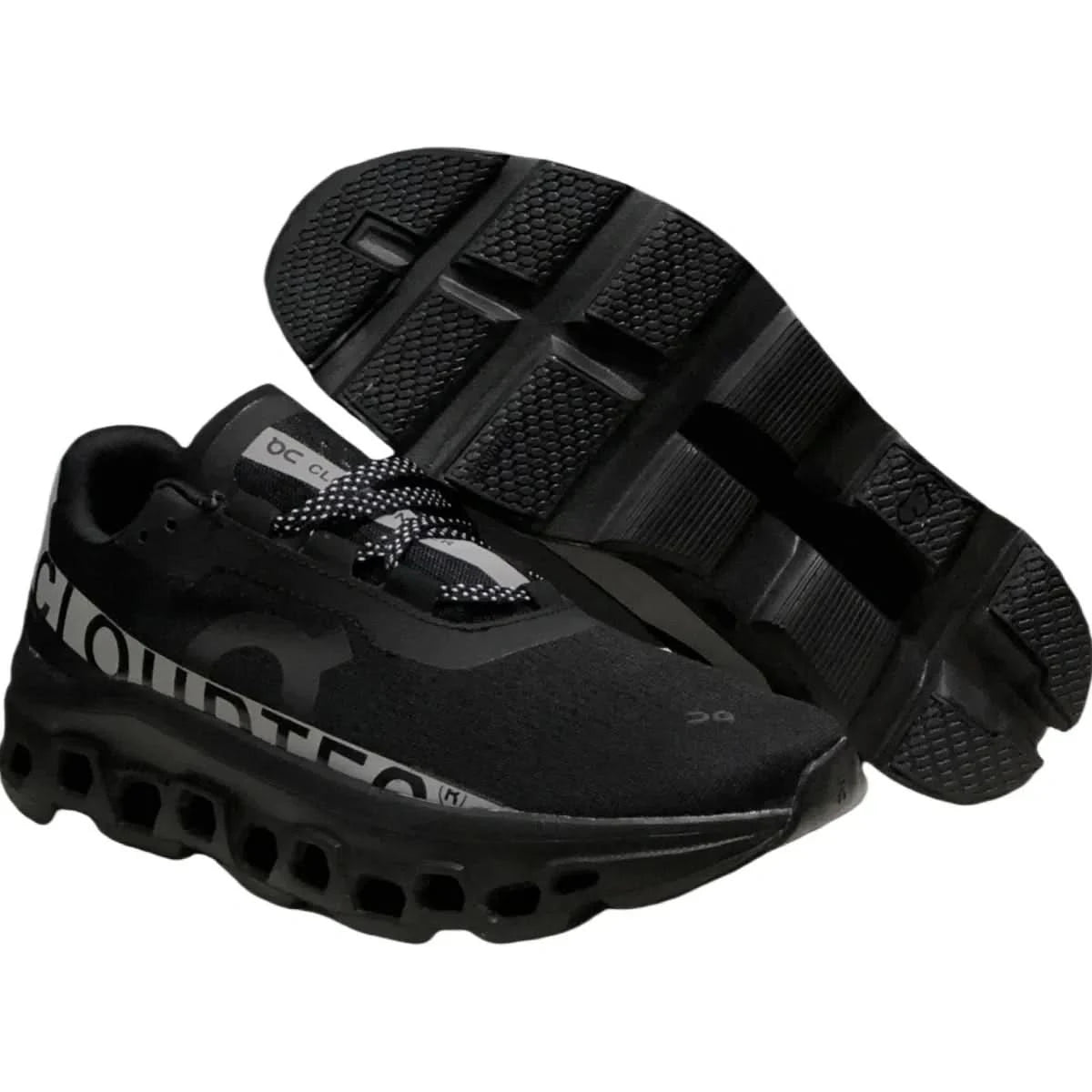 On Cloudmonster Men's Black/Silver - Onsrunners
