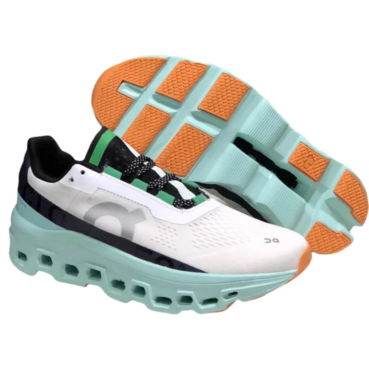 On Cloudmonster Men's White/Green - Onsrunners
