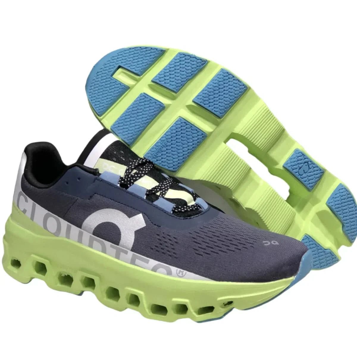 On Cloudmonster Women's Green/Blue - Onsrunners