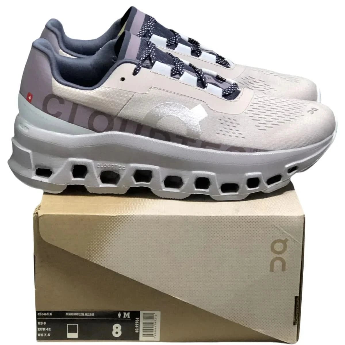 On Cloudmonster Women's Grey/Purple - Onsrunners