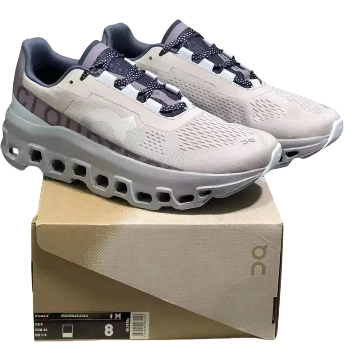 On Cloudmonster Women's Grey/Purple - Onsrunners