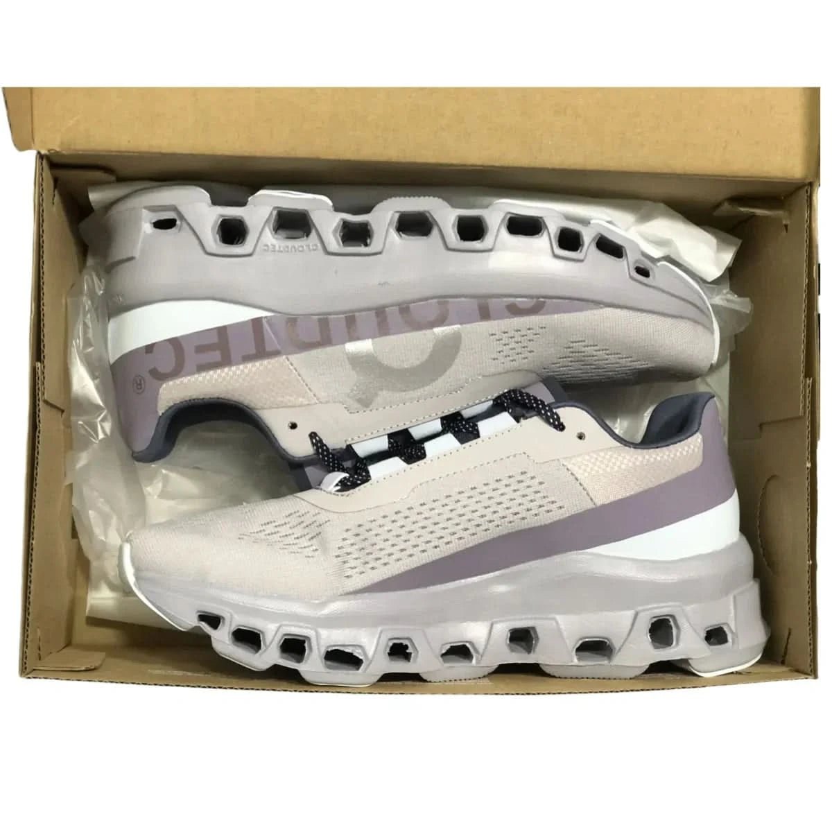 On Cloudmonster Women's Grey/Purple - Onsrunners