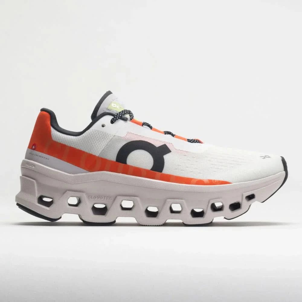 On Cloudmonster Women's Undyed White/Flame - Onsrunners