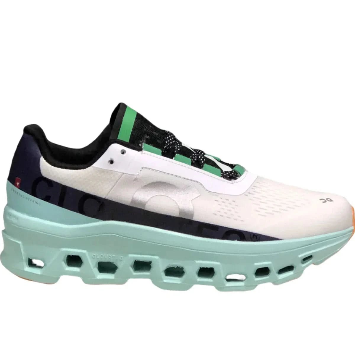 On Cloudmonster Women's White/Green - Onsrunners