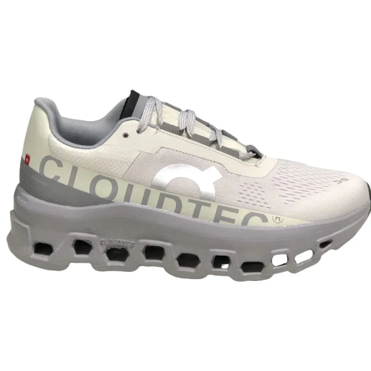 On Cloudmonster Women's White/Grey - Onsrunners