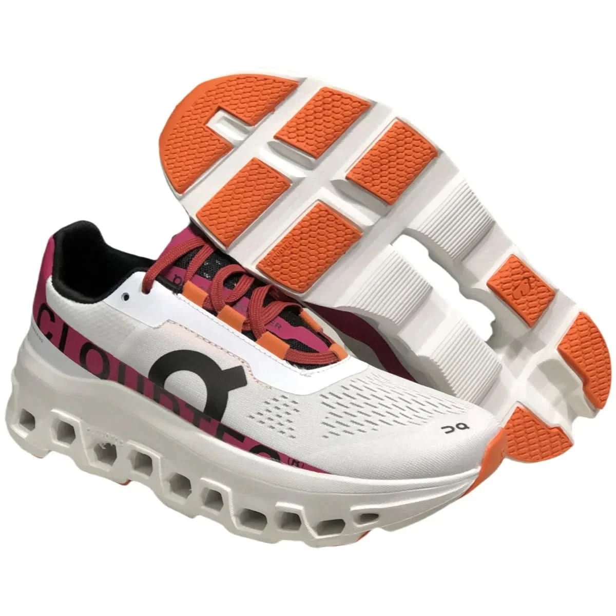 On Cloudmonster Women's White/Pink - Onsrunners