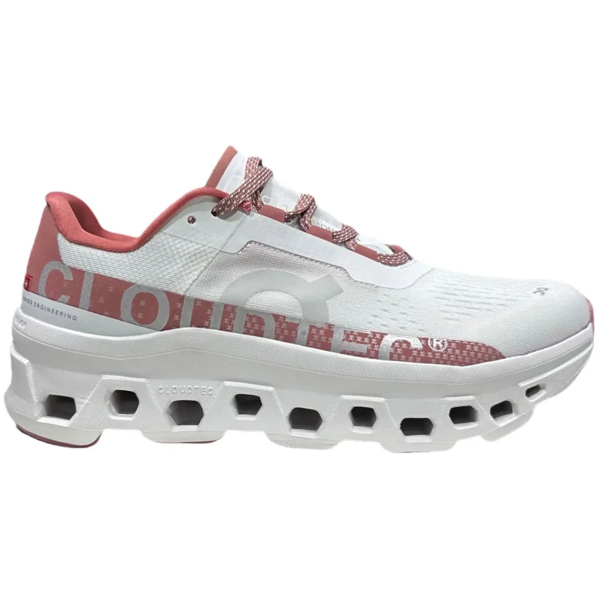 On Cloudmonster Women's White/Red - Onsrunners