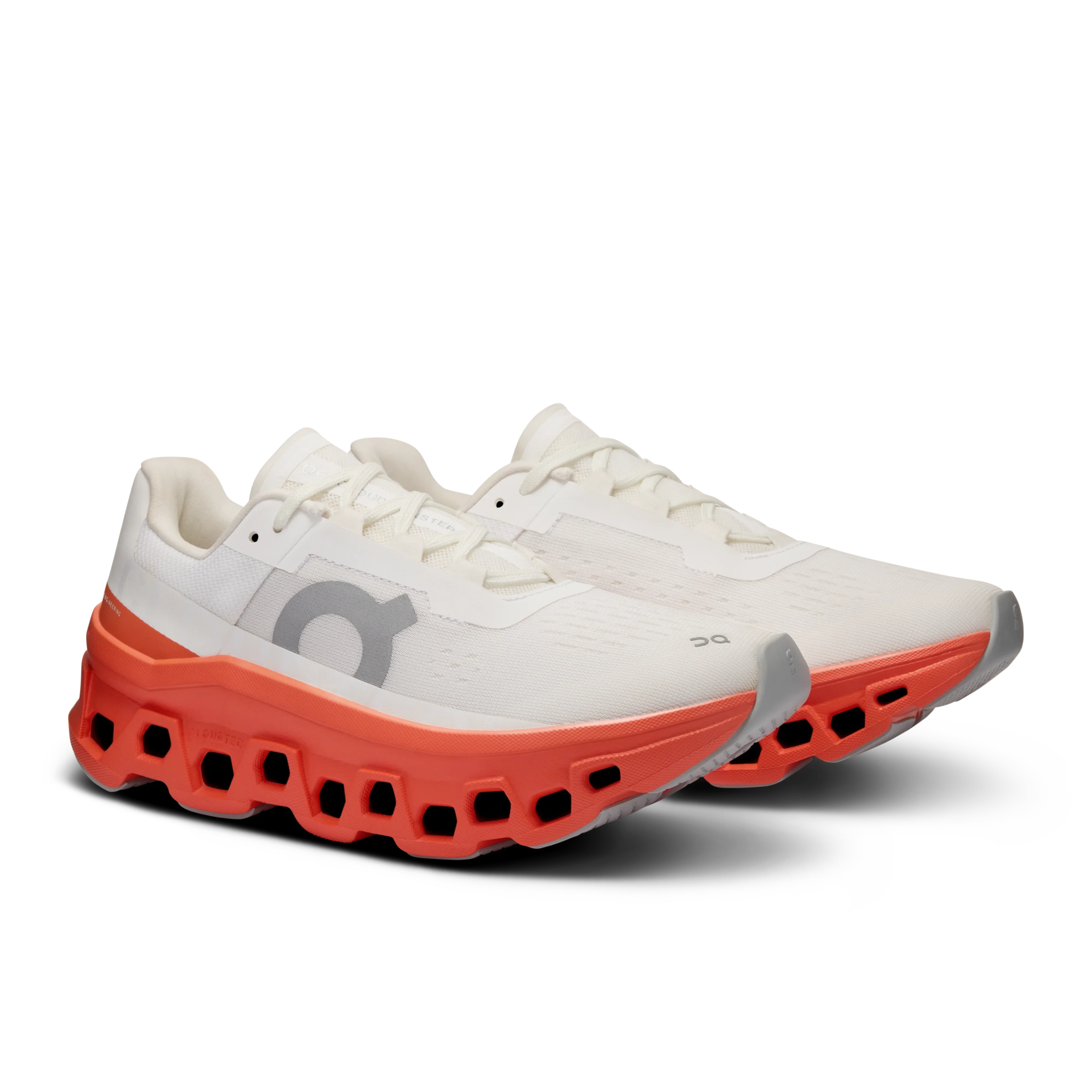 On Cloudmonster Women's White/Red - Onsrunners